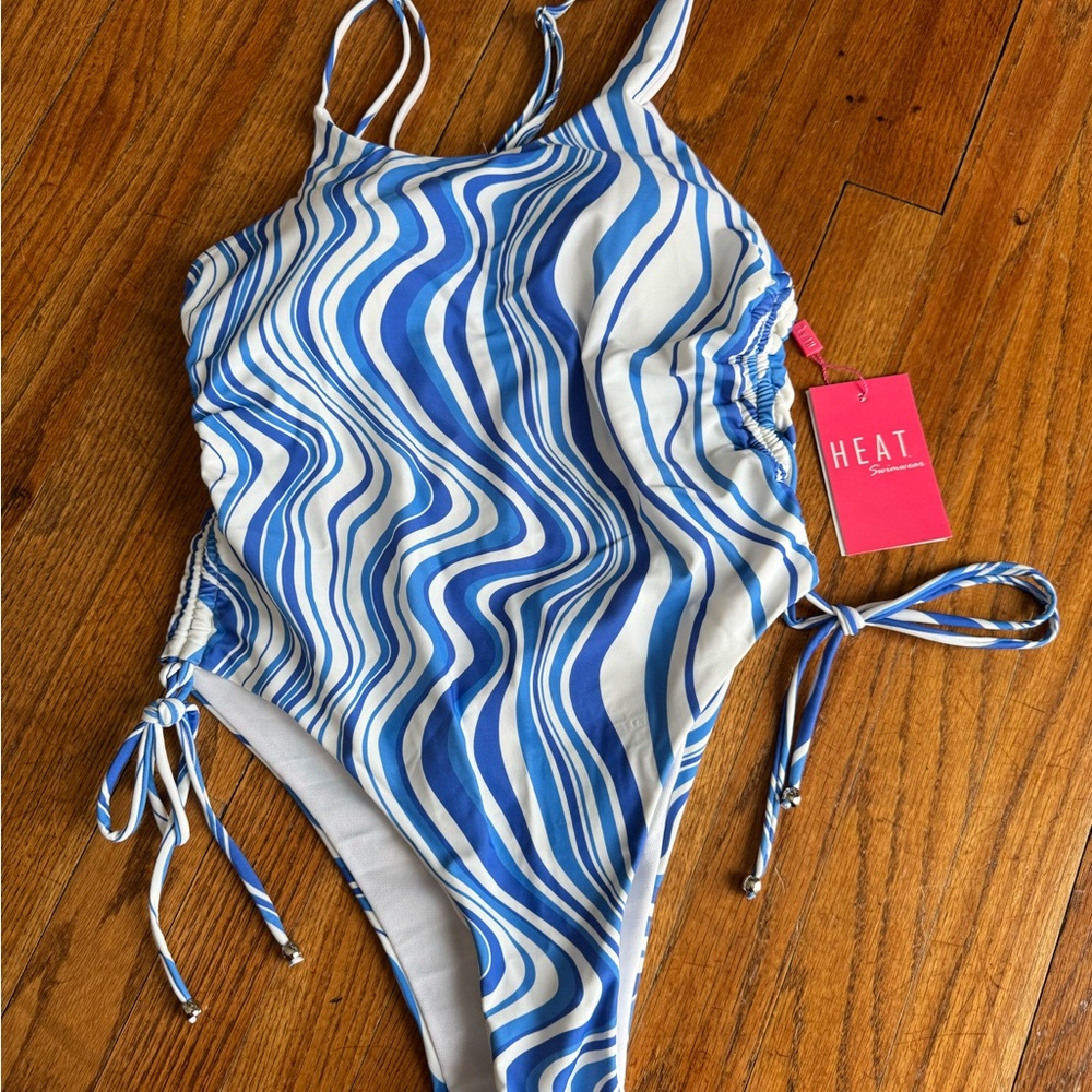 Heat Swimwear Coastal Ruched Side Asymmetrical One Piece